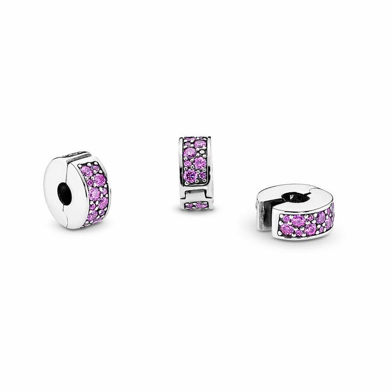 Talismane Pandora Shining Elegance Clip Argint/Violet (usgT2koR)